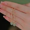 Recommended Jewelry Hetian jade earrings for women, minimalist and gentle, versatile, Japanese design, simple, suitable for best friends