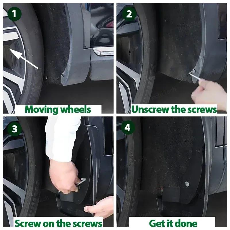 4PCS Front Rear Mudflaps Mud Flaps Replacement Splash Protector Fender For BYD Dolphin EA1 Atto 2    Mudflaps Splash