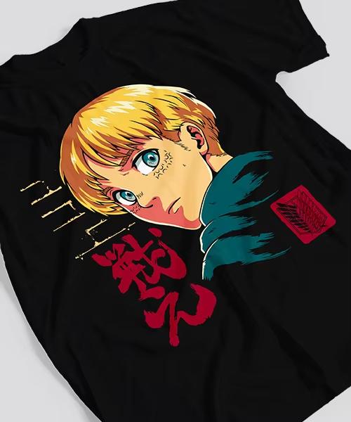 Attack on Titan Anime Armin Printed Tshirt Unisexs and Womens Tshirt Unisexs Top Sports Tshirt 2026 Summer New Tee S