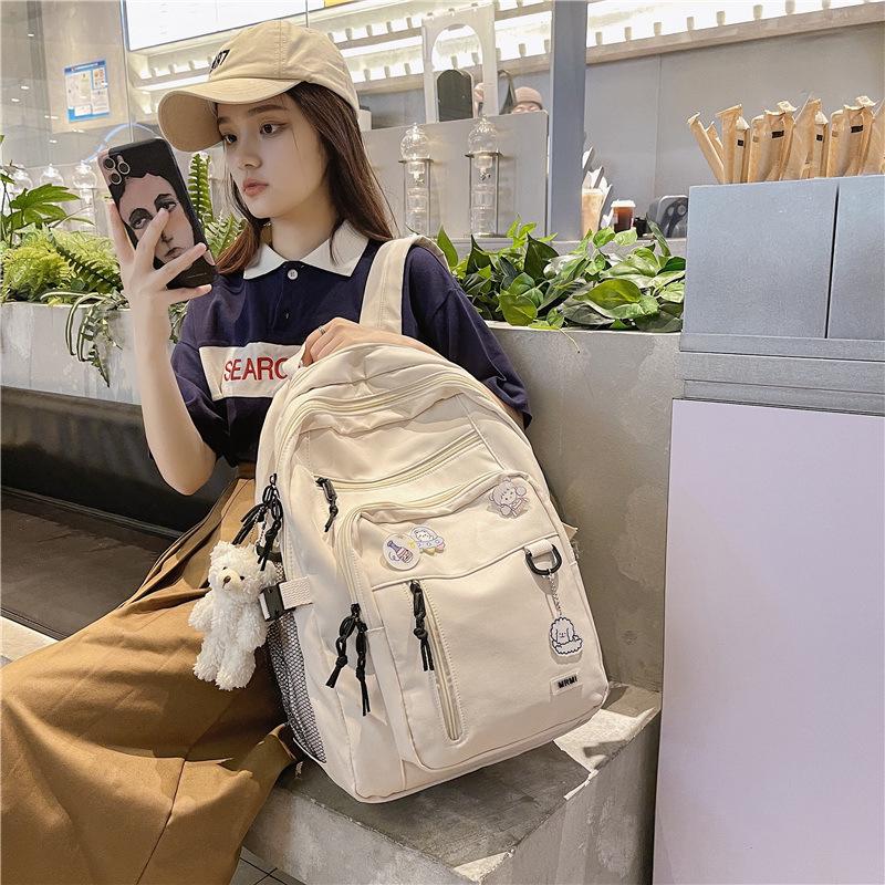 Korean Style Large Capacity Workwear Backpack for Autumn & Winter - Unisex Student Bookbag for Middle School and University