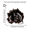 Halloween 3D Wall Breaking Mummy Witch Wall Sticker Self Adhesive Horror Decor