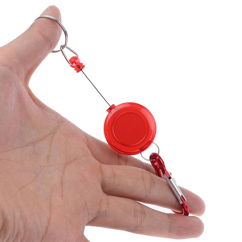 1шт выдвижной брелок для ключей карабин ски-пасс владелец телескопический брелок чёрный — фото 6