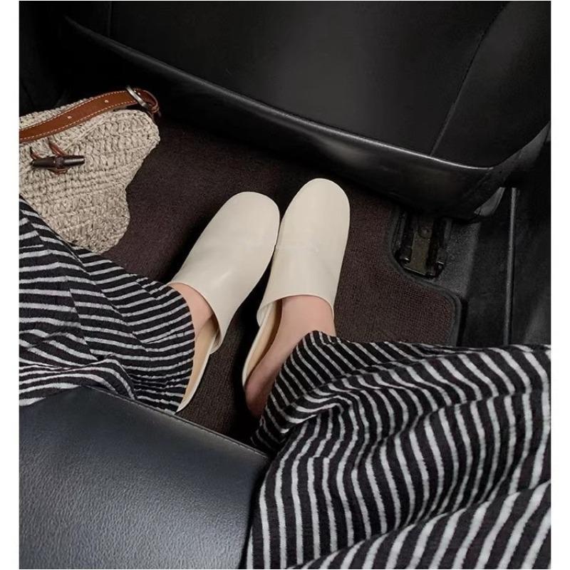 Anti-slip Shoes, Square Toe, Flat Bottom, Women's Shoes, Half Boot Devotion
