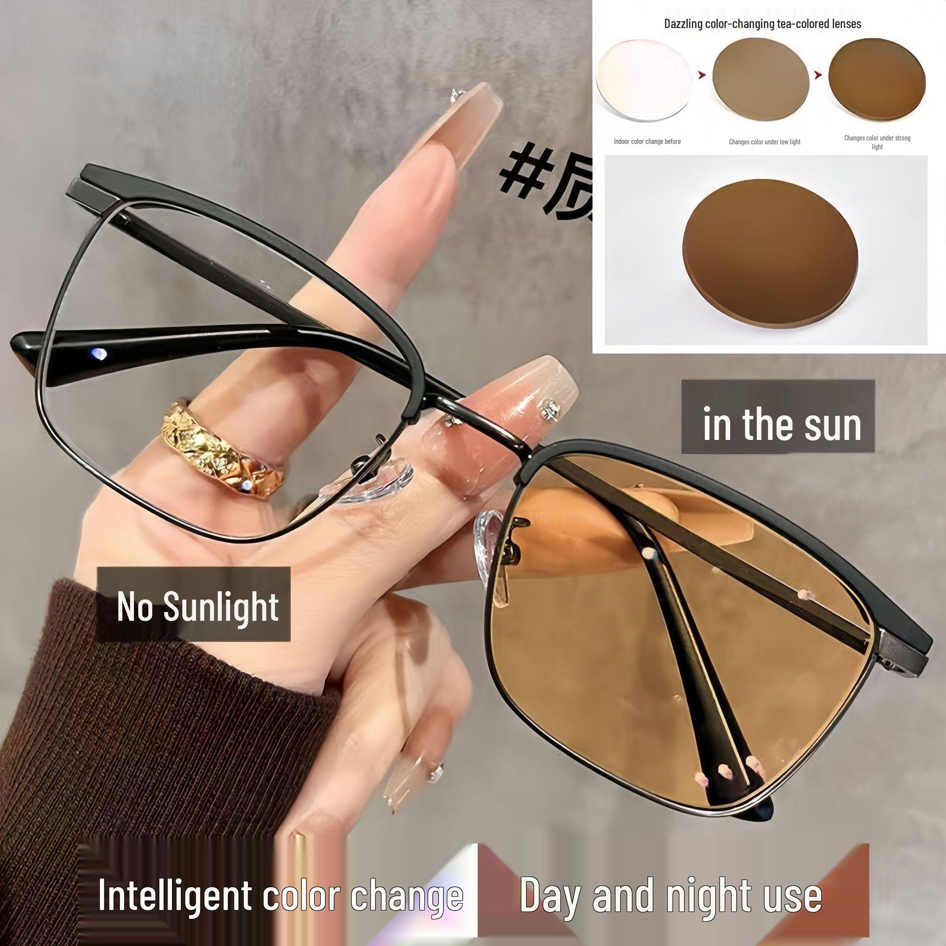 

Фотохромні Окуляри для Брів з Захистом від Синього Світла, Готові під Вставку Лінз - Унісекс, Ультралегкі, Стильні Оптичні Оправи