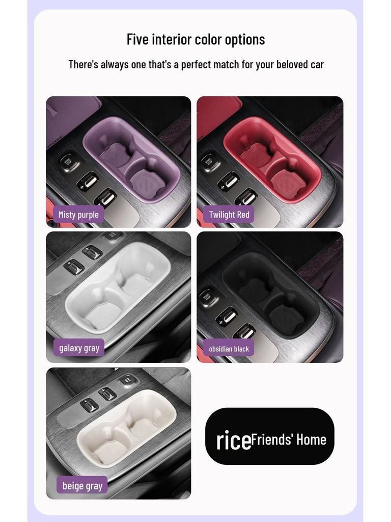 Xiaomi SU7 Wireless Charging Cup Holder Silicone Pad - Anti-slip Interior Protection