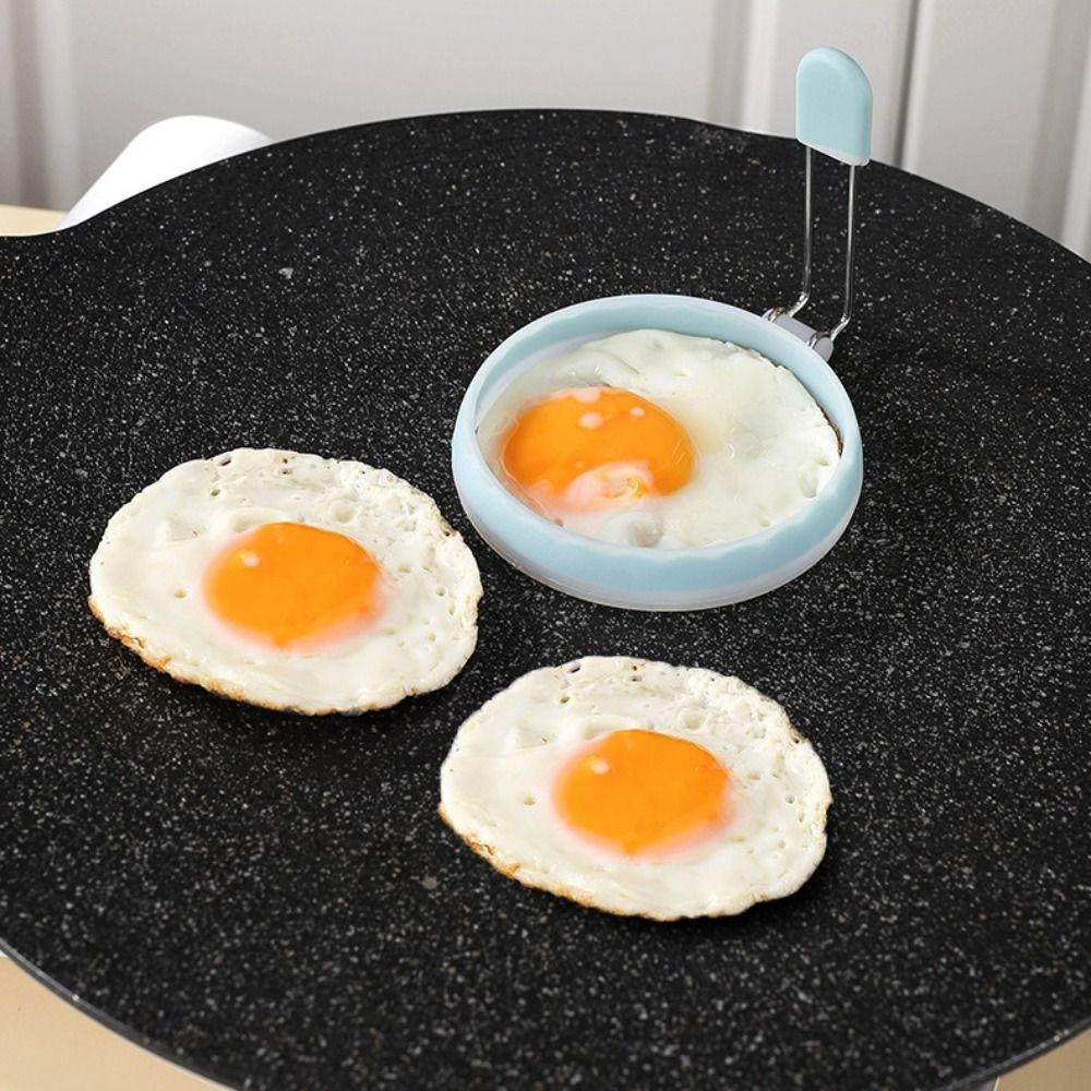 2 Stück Hitzebeständiger Griff Pfannkuchenring Silikon Omelettform Runde Spiegeleierform Sandwich