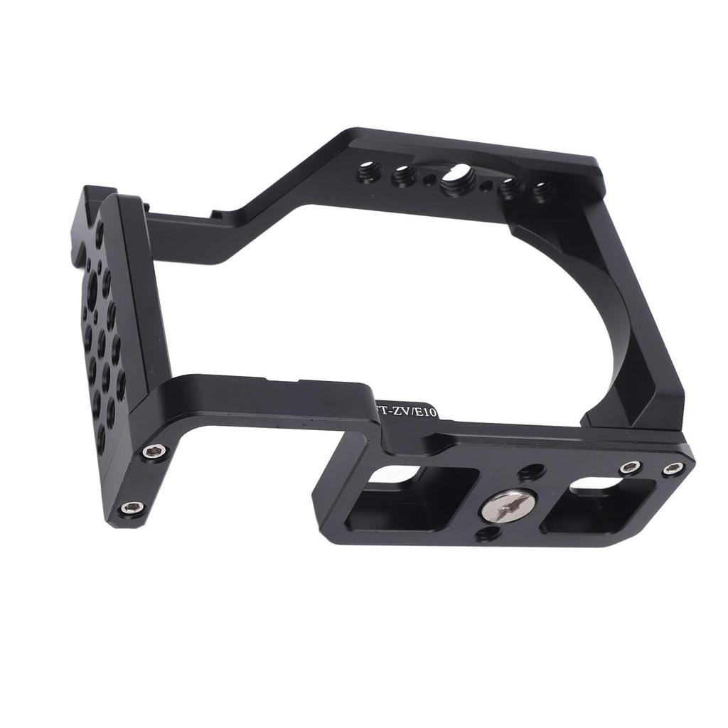 ZV E10 Kamera Aluminium Video Shooting Cage mit Blitzschuhhalterung und Vollkamera-Käfig für Sony ZV E10 Kamera Gehäuse Rig Käfig, Rig, 1/4" 3/8" Gewinde,