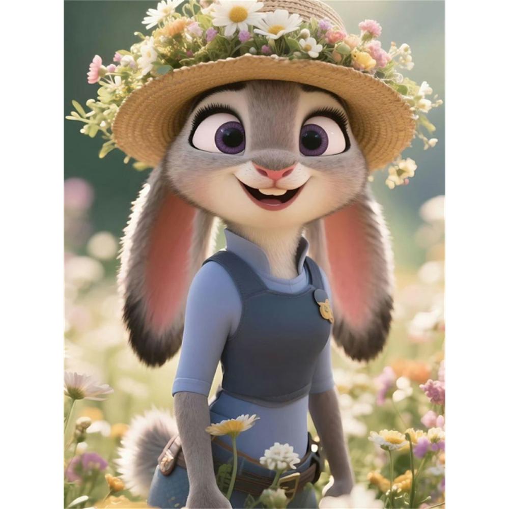 

Disney 5D DIY Diamond Painting Exquisite and Healing Zootopia Fan Art Illustrations Cartoon Full Diamond Mosaic Art Wall Decoration Set Round 20x30cm