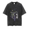 Neues Anime Eva Hochwertiges T-Shirt Herren und Damen Baumwolle Vintage Gewaschener Print Retro Streetwear Fitnessstudio Yk Kleidung Harajuku Oberteil