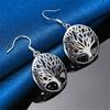 Stylish 925 Sterling Silver Exquisite and Simple Tree-Shaped Earrings for Women, Charming Wedding Party Gift Accessories