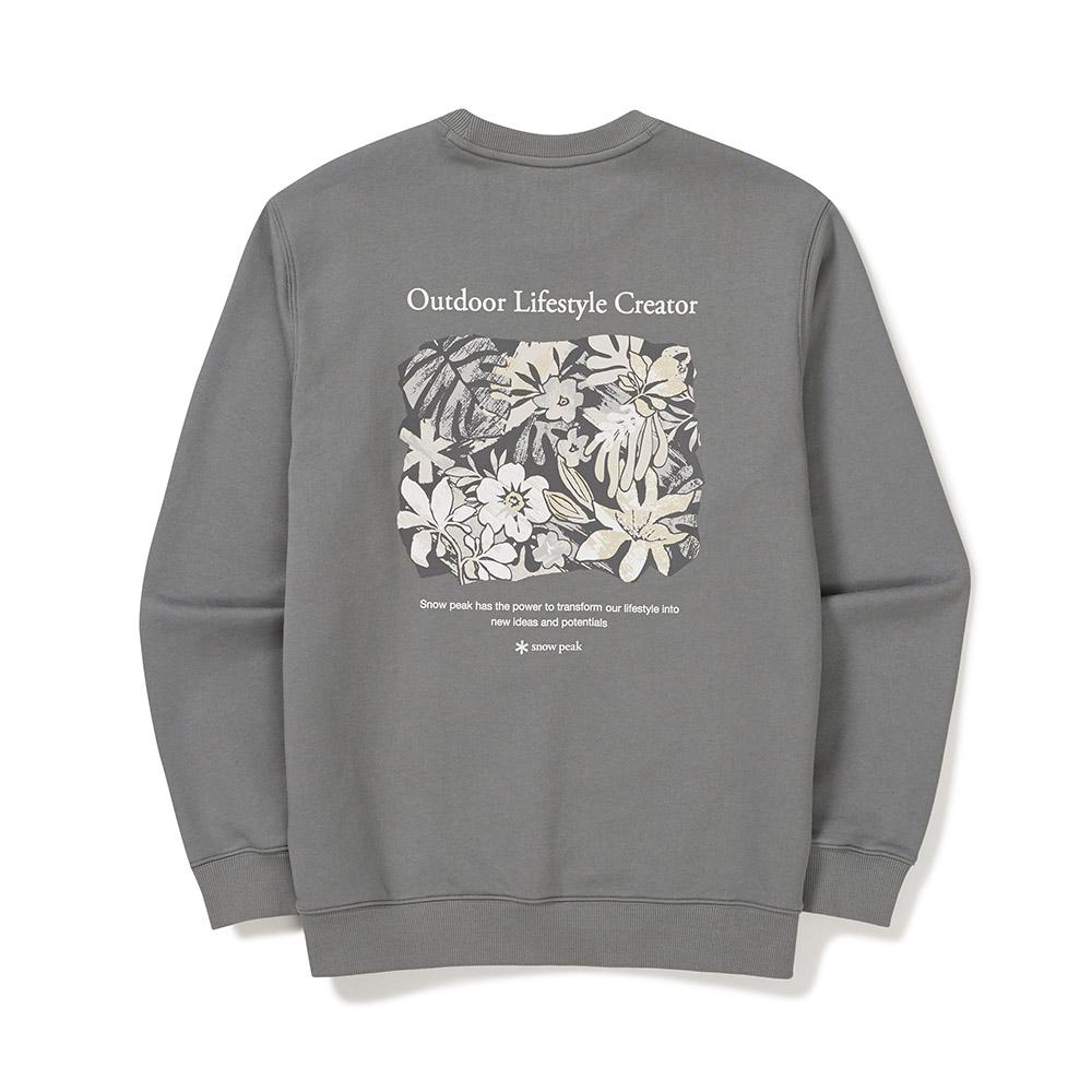[Snowpeak] Tropical Graphic Sweatshirt Dark Gray (S24FUFHT64)