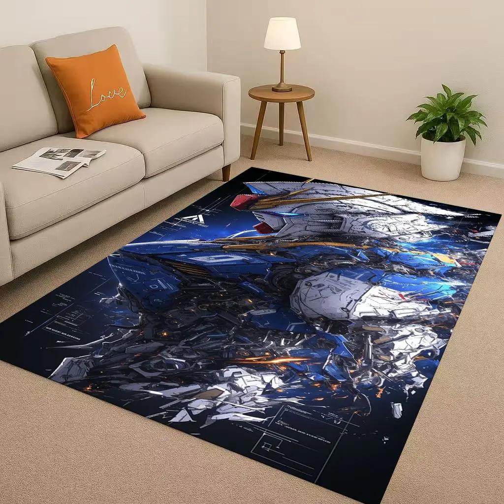Gundam Cartoon Robot Christmas Gift Christmas Living Room Non-Slip Area Rug Carpet for Bedroom Sofa,Home Doormat Kids
