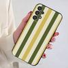 Colorful Striped Minimalist INS Couple Phone Case For Samsung Galaxy A13,21s,22,31,32,52,53,71,80,A91 Soft Black Shell