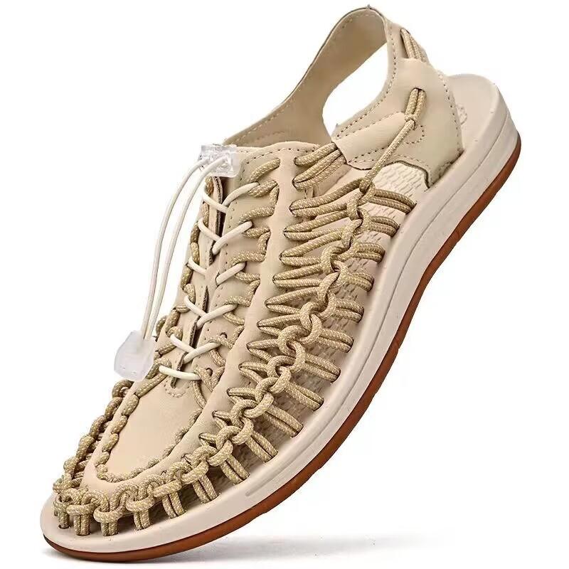 Summer Sandals Thai Woven Sandals Men's Sandals Casual Sandals Beach Shoes Thailand Vietnam Roman Sandals Women