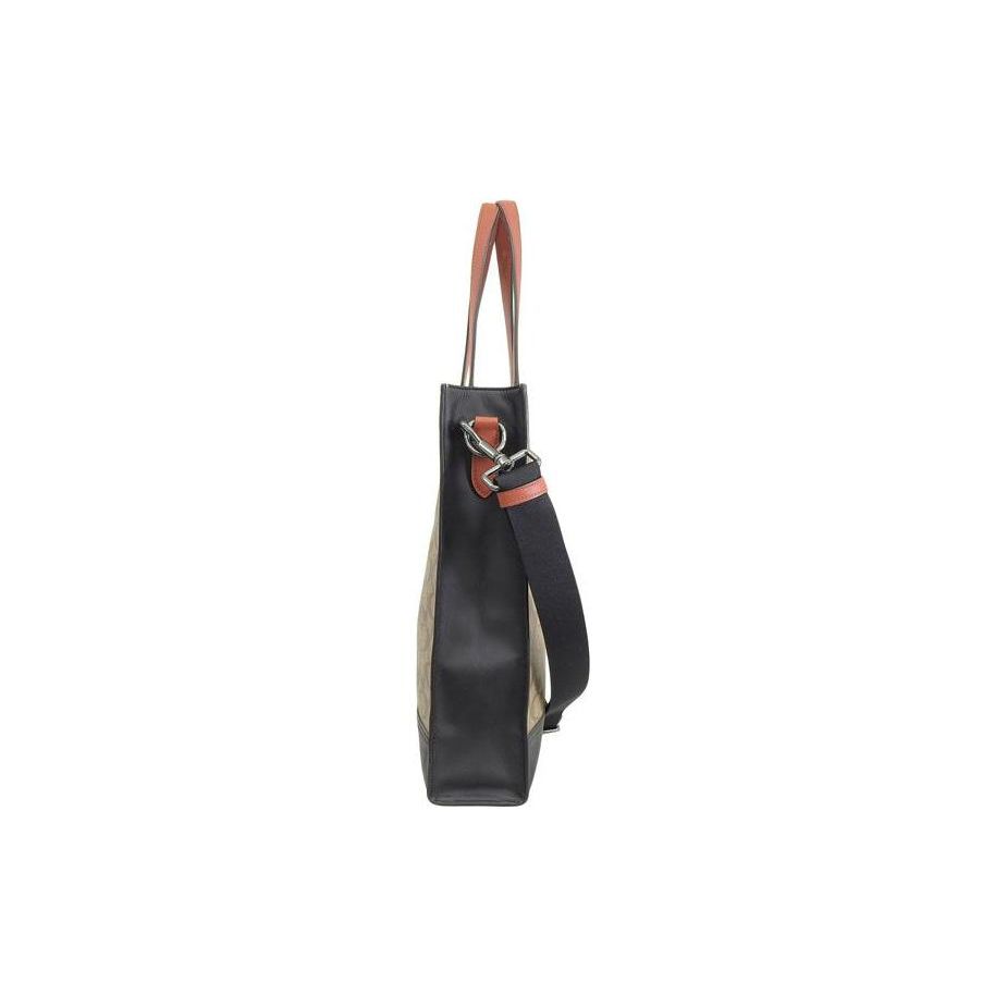 Coach Graham 36 Classic Monogram Color Block Canvas And Leather Tote Bag Men Tote Bag Brown C8177-QBTUI