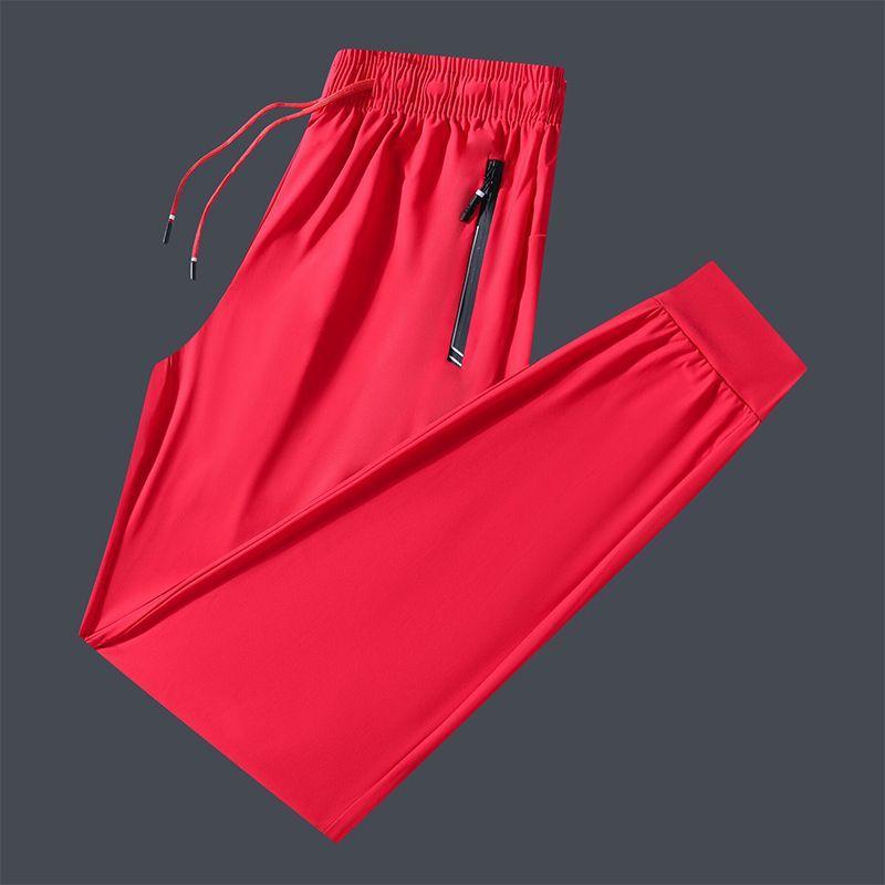 Men's Summer Quick Drying Breathable Pants, Straight Leg Sports and Casual Pants, Plus Size Ankle Binding
