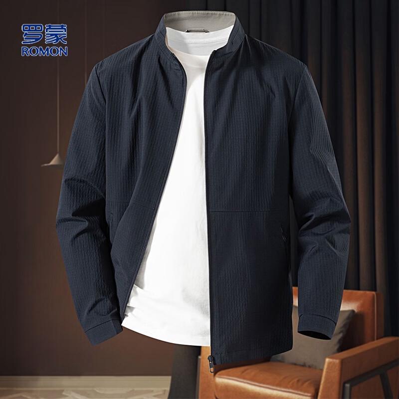 Romon Men's Business Casual Stand-Collar Jacket