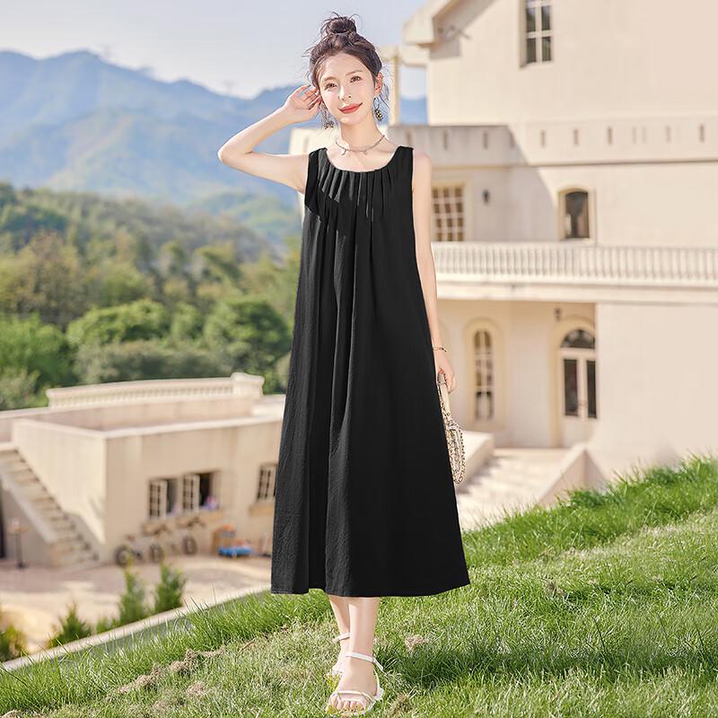 Sibsyl Sleeveless Pleated A-Line Midi Dress