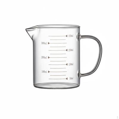 Glasmessbecher Hitzebeständig Borosilikatkrug Klare Skalenmarkierungen Küchenutensilien