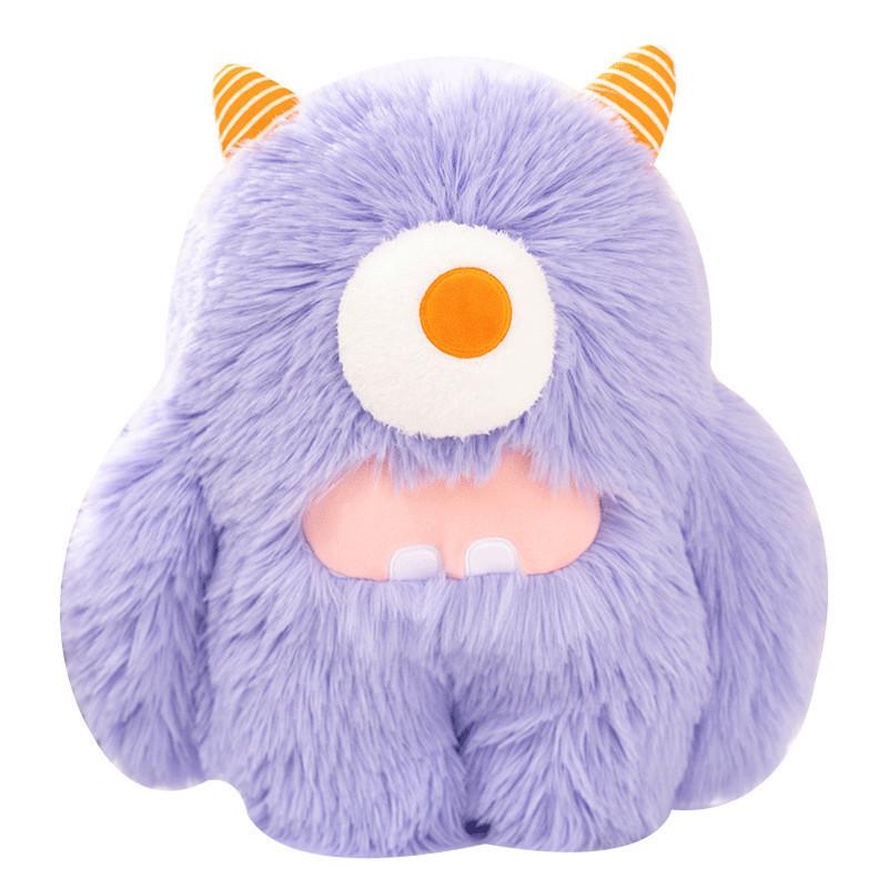 Small Monster Plush Toy Cartoon Big-eyed Monster Long-haired Doll Red Book Same Style Doll Pillow