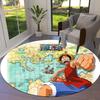 One Piece Monkey D Luffy Round Area Rug Carpet Rug For Living Room Bedroom Sofa Playroom Decor Nonslip Floor Mat