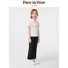PawinPaw Girls' Polo Collar Laser Print T-Shirt