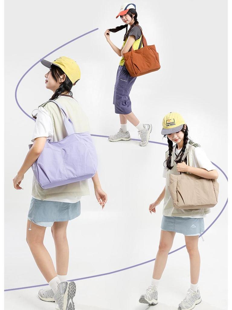 Vielseitige Tragetasche mit großer Kapazität im japanischen Stil: Mama, Sport, Yoga & Pendler Schultertasche