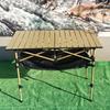Portable Folding Egg Roll Camping Table with Adjustable Height and Chairs for Picnic, Barbecue, and Outdoor Use