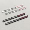 2 Piezas Aluminio Edición Performance Logo Emblema Negro Cromado Pegatina Calcomanía Para Motocicleta Coche Insignia Guardabarros Camión Accesorios