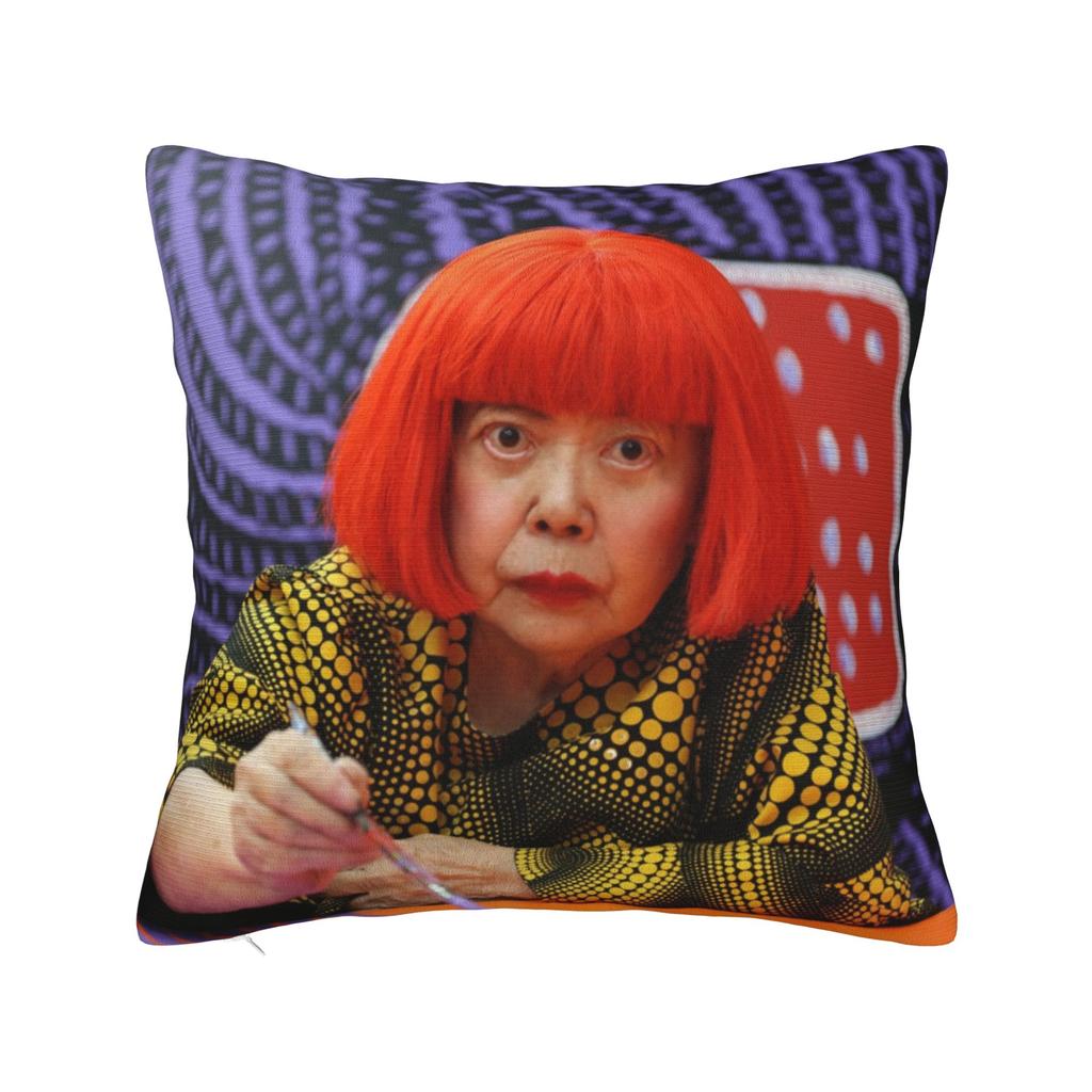 Yayoi Kusama - Batik Pillowcase Polyester Cushion Cover Decoration Throw Pillow Case Cover Home Square 45*45cm