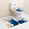 Shell Bathroom Floor Mat Toilet Three-Piece Set