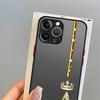 Diamond Crown Queen King Letter Funda Back Phone Cover Case for iPhone 17 Pro Max 11 14 Air 15 7 8 SE XS XR 13 Mini 12 16 Plus