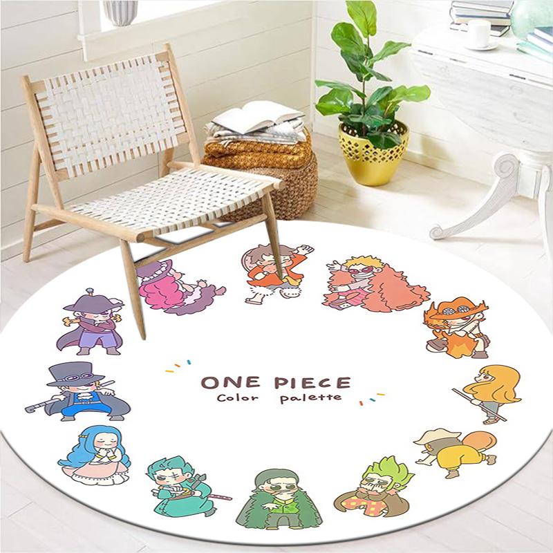 One Piece Round Area Rug Carpet Rug For Living Room Bedroom Sofa Playroom Decor Nonslip Floor Mat