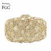 Boutique De FGG Mini Rhinestone Clutch Purses for Women Formal, Wedding Party Crystal Evening Handbags, Bridal Opal Clutch Bag