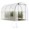 Polytunnel Greenhouse Walk-in Grow House with Plasric Cover, Door, Mesh Window and Steel Frame, 3 X 2 X 2m, Clear