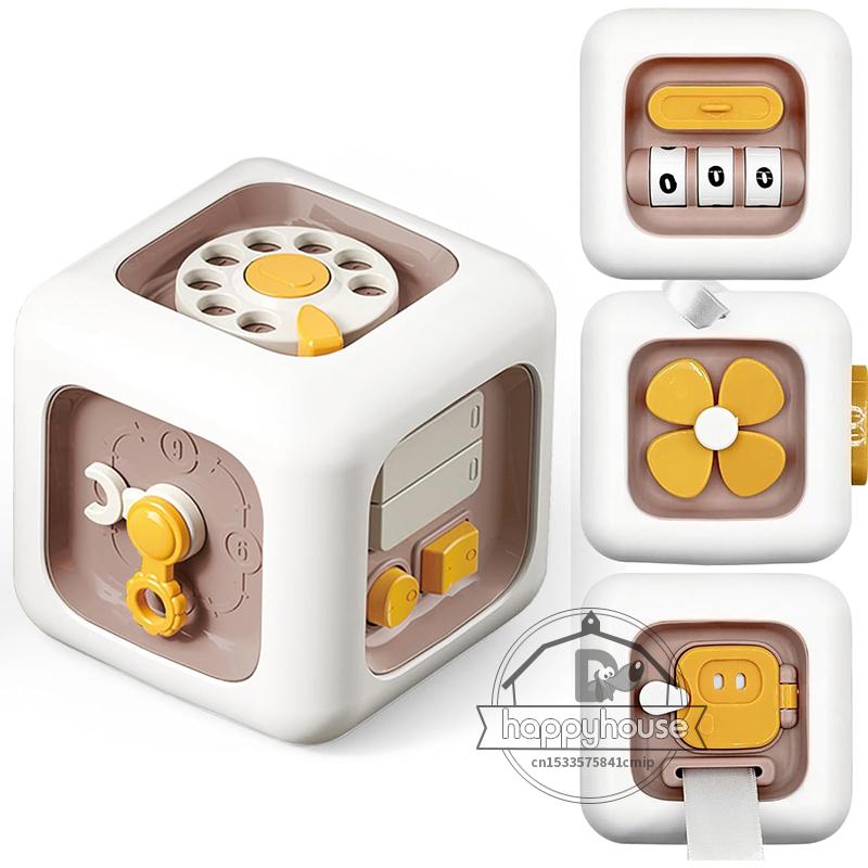 Activity Busy Cube Sensory Toys for Toddlers Montessori Toys for 1 Year Old Travel Toys Educational Learning Toy for 12-18 Month