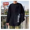 2024 Men's Long-Sleeved T-shirt Autumn Undershirt Long Sleeve Cotton Autumn Hong Kong Style Printing Loose Trendy Top