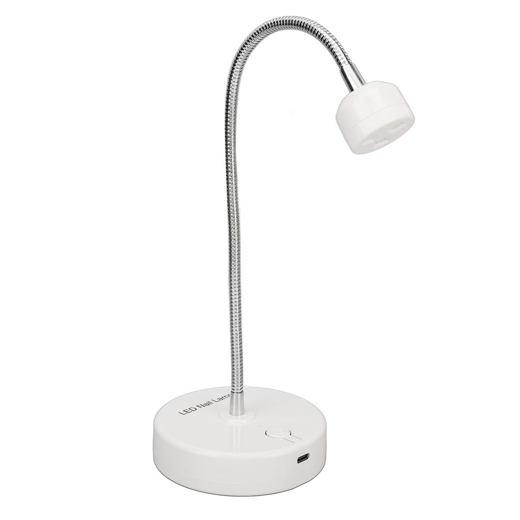 LED Nail Curing Lamp Hand Free USB Quick Dry Nail Polishing Curing Lamp Gooseneck Light for Home Salon Manicure 9W