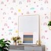 4Pcs/Set Rainbow Stars Hearts Wall Stickers for Bedroom Living Room Self Adhesive Removable PVC Decals