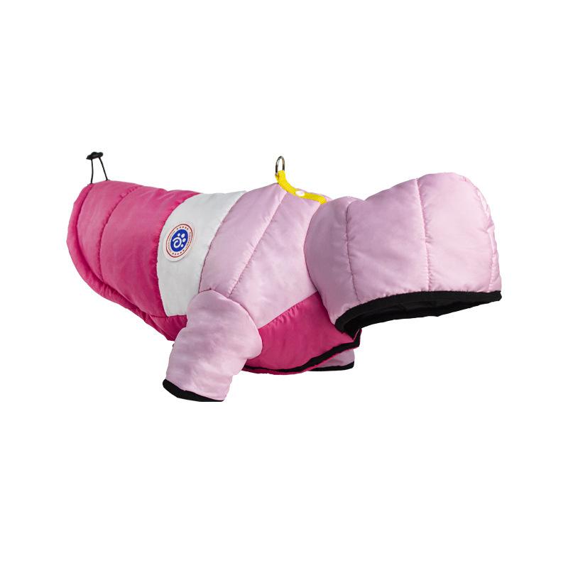 Winter Warm Down Dog Jacket Pet Dogs Costume Puppy Light-weight Two Legs Hoodie Coat Clothes For Teddy Bear Big Combinaison Ski