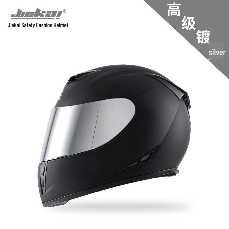 Jiekai Full Face Electric Motorcycle Helmet - Unisex, All-Season Racing Safety