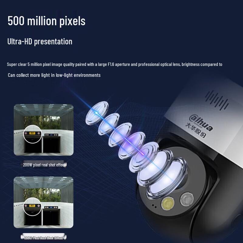 Dahua 5MP PoE Outdoor PTZ Security Camera with Full-Color Night Vision CN Plug (adapter Included)