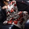 Custom Name fire truck Theme Printed Blanket - Perfect for Couch, Bed, Travel & Outdoor Use | Machine Washable, Cozy & Durable.