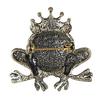 Crystal Frog Brooches for Women Green Color Animal Brooch Pin Luxury Vintage Jewelry Coat Accessories