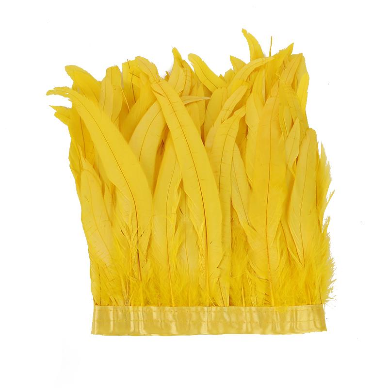 

Яркий Тканевый Декор из Перьев Петушиного Хвоста 2 м для DIY Поделок, Карнавального Декора, Сценических Костюмов, Аксессуаров для Одежды, Домашнего Декора, 15-20cm 6-8inch жёлтый