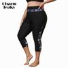 CHARMLEAKS Übergröße Badehose für Damen Hochtaillierte Badekappri Badeshorts Schwimmleggings