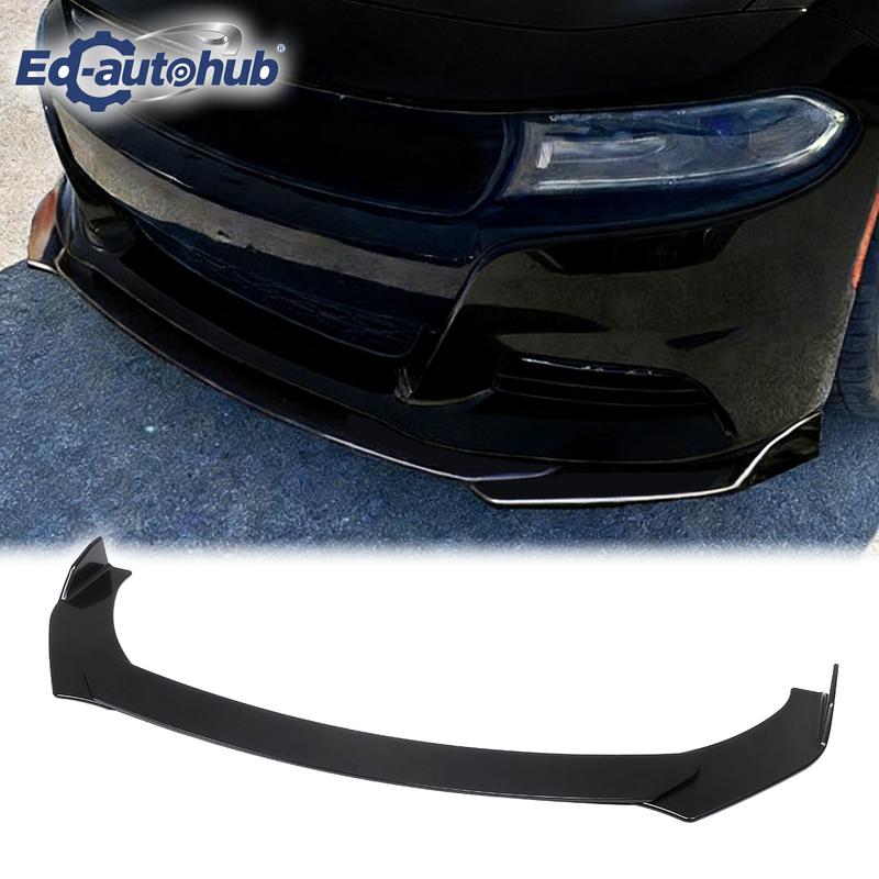 For Dodge Charger RT SRT SXT 2015-2022 Front Bumper Lip Splitter Spoiler Performance Glossy Black Painted