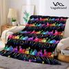 Rainbow Lemur Cat Flannel Blanket Warm Soft Halloween Christmas Decorative Couch Warm Cozy All-Season Gift