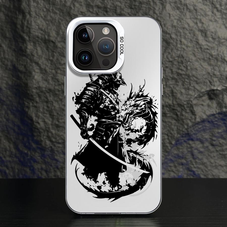 

Dark Style Samurai Dragon Unique Phone Case for iPhone 17 16 15 14 13 12 11 Series Pro Max Plus Double Layer Protection iphone 16 Plus