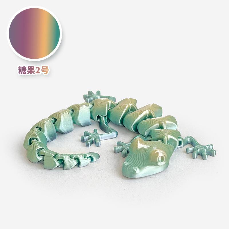 10/19Cm 3D Printed Articulated Lizard Figurine Fully Poseable Home Decora Collectible Desk Ornaments Creative Birthday Gifts Toy